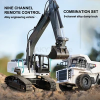 1:14 1594 Alloy Remote Control Excavator 22 Channels Heavy Duty RC Engineering Vehicle Rc Crawler Cars For Children Toys Model 1