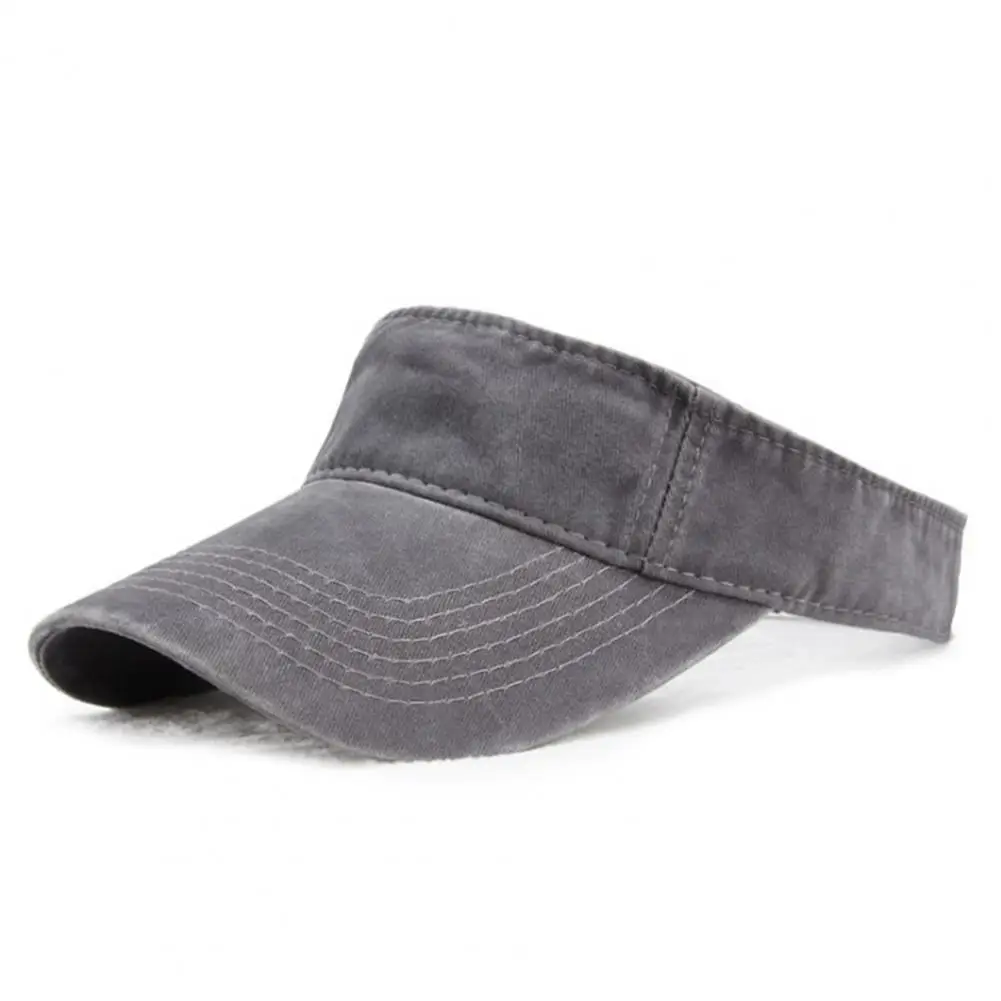 Sun Hat Denim Baseball Hat Adjustable Visor Uv Protection Empty Top Tennis Running Sport Cap Men Women Summer