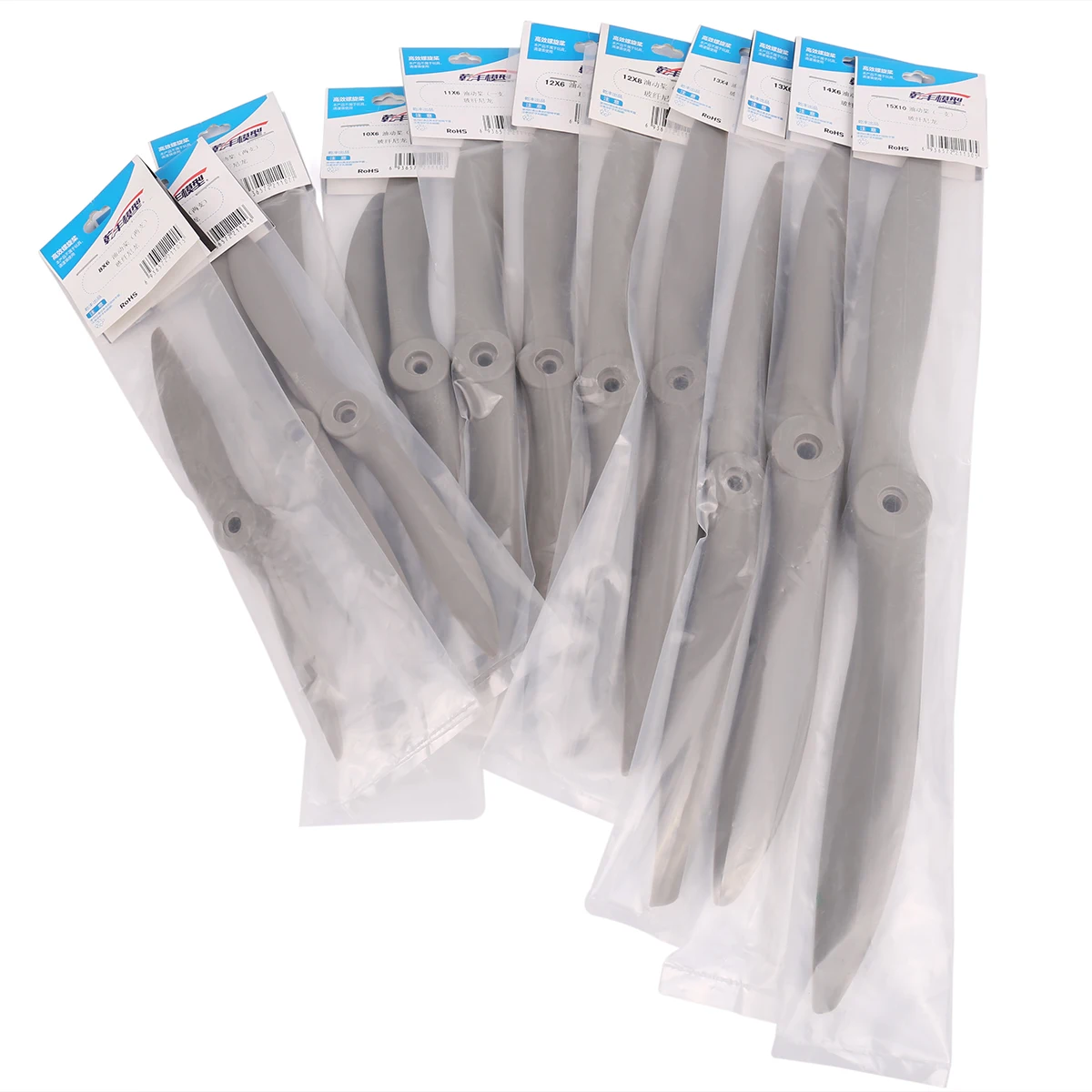 QUARKZMAN 10x5" 8x6" Hélice RC 2 Pales Hélices à Pales Grises Avec
