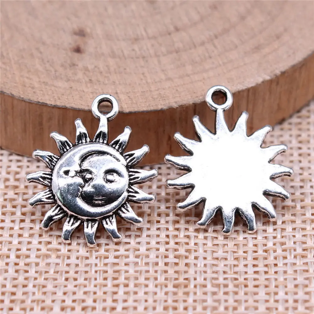 

Men Accessories Moon Sun Charms Jewelry Tools 21x17mm 10pcs