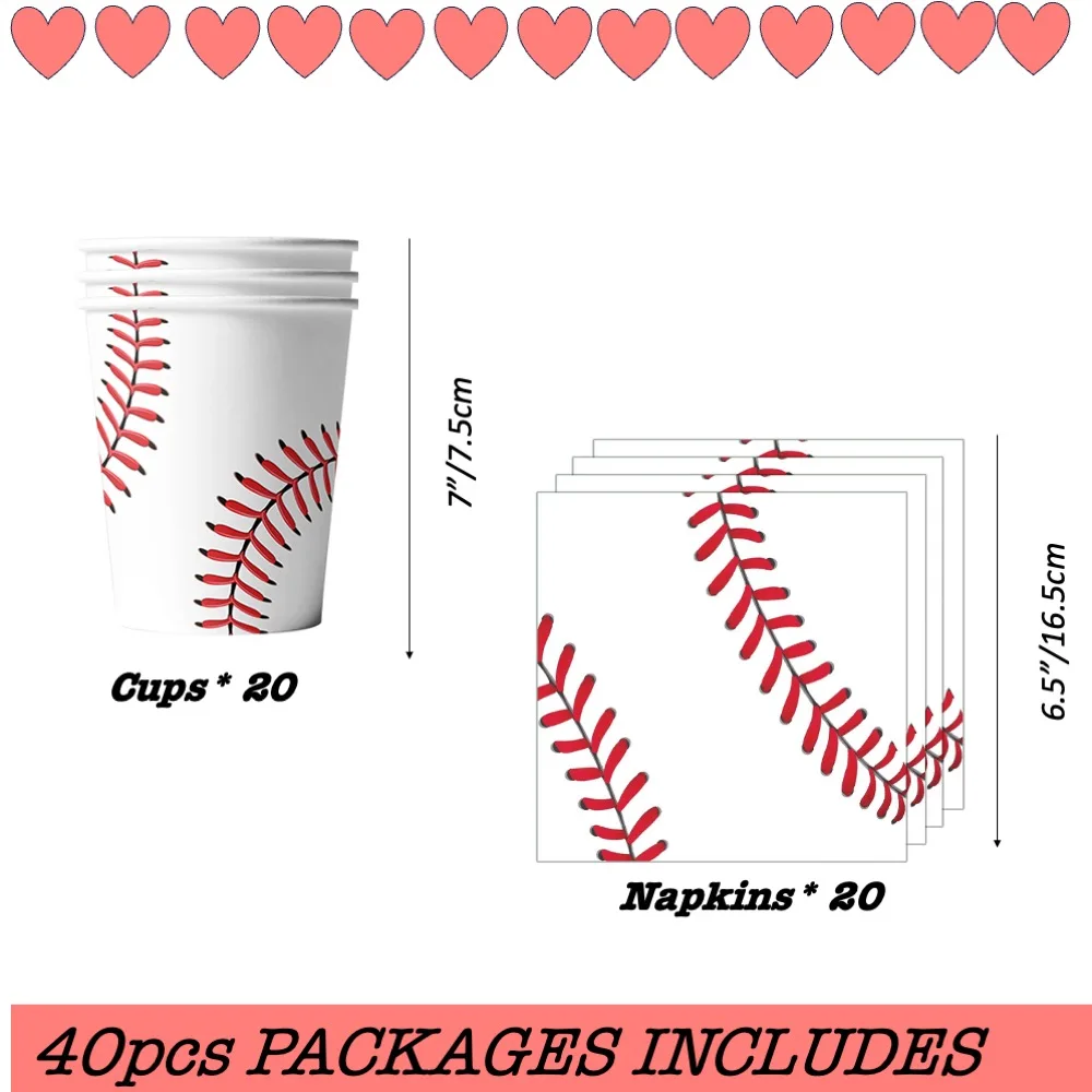 

40 шт. одноразовых наборов для бейсбола