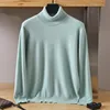Men's 100% pure Mink velvet Cashmere Sweater High Lapels Pullovers Knitted Winter New Tops Long Sleeve High-End Jumpers 5