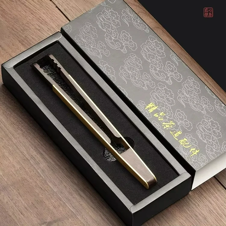 Kung Fu Tea Utensils Bamboo Tweezers Tea Ceremony Six Items Whole Suit Ebony Solid Wood Clip
