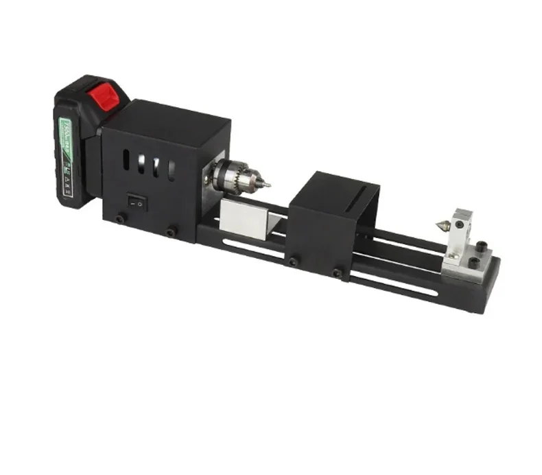 Portable Mini Lathe Machine 12V/24V DC Miniature Buddha Pearl Lathe Woodworking