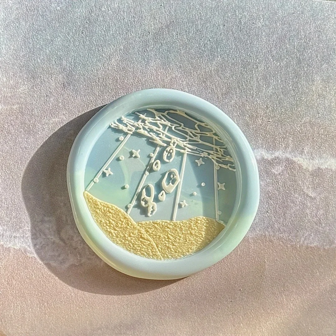 Wax seal 3D relief seal head Carved Brass Head Handmade DIY Hand Book Envelope Stamp Toy Self Ink Stamps
