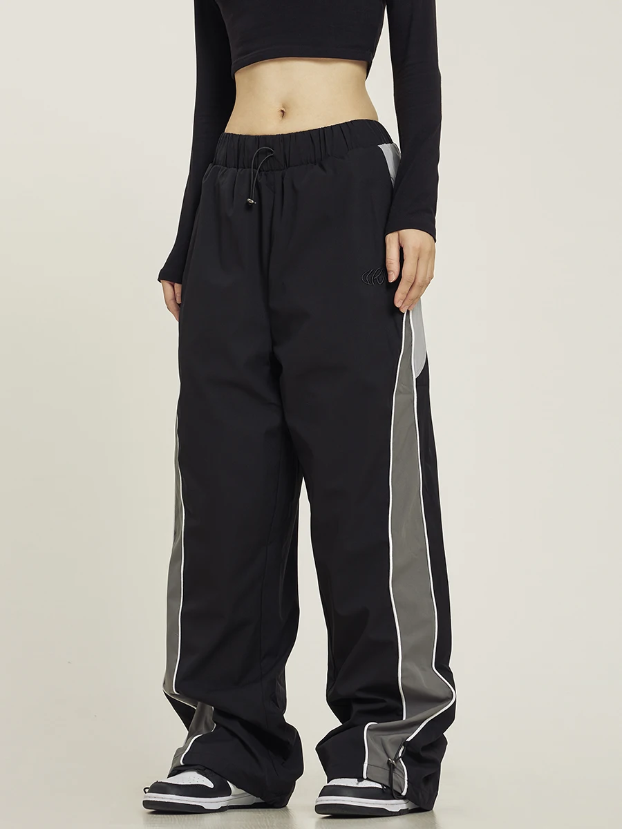 Palm Angels Black Loose Track Pants Palm Angels