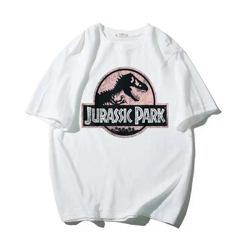 Jurassic Park Dinosaur Oversized T-shirt Cotton Unisex Tee_voghion.com