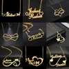 Lemegeton Custom Name Necklace Couple Name Pendant Personalized Stainless Steel Jewelry for Men Women Chain Choker Trend Gifts