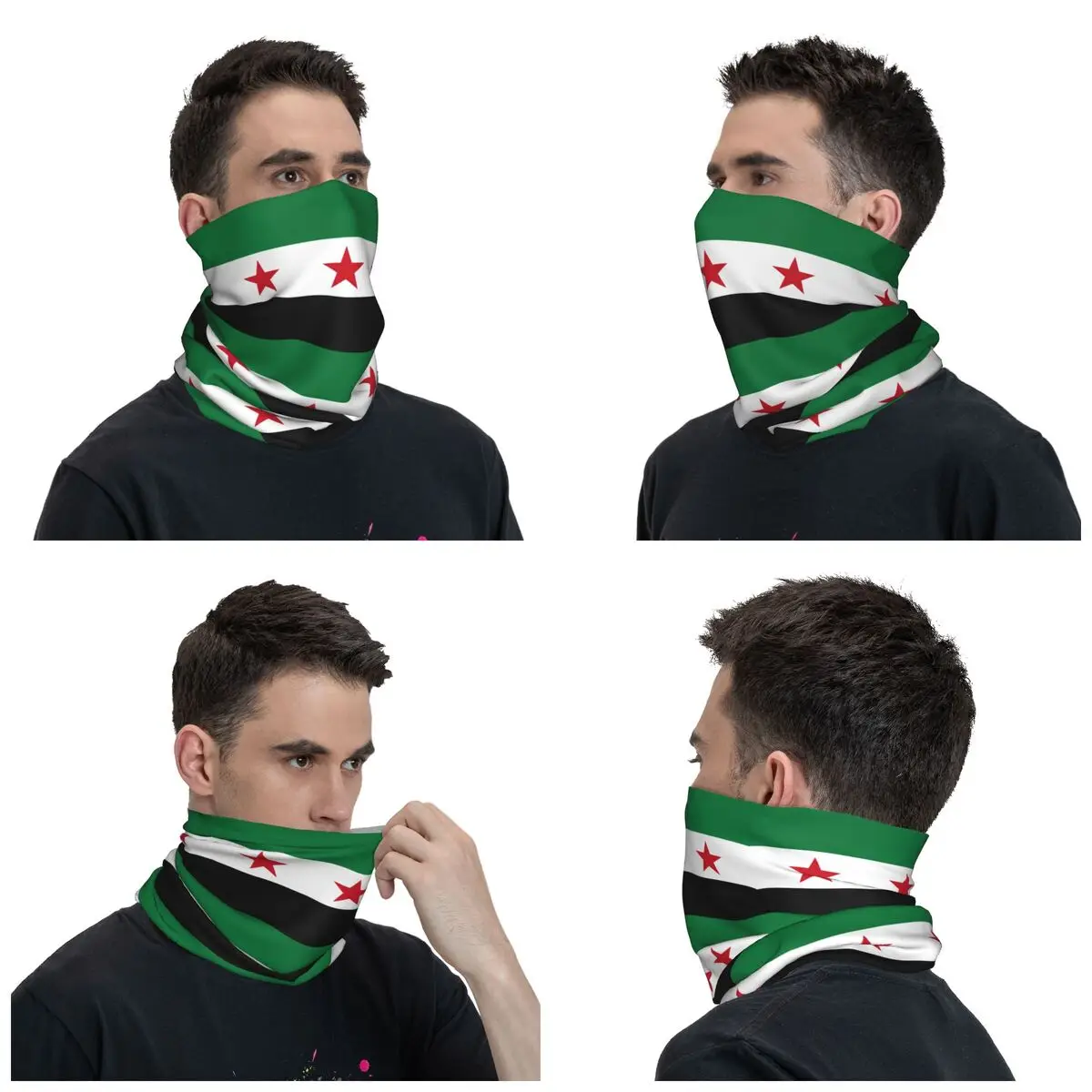 Syria Flag Bandana Neck Cover Printed Face Scarf Multifunctional Headband Running Unisex Adult Washable cycling bandana bandana headscarf cotton bandana camouflage bandana motorcycle bandana multifunctional bandana bandana neck cover