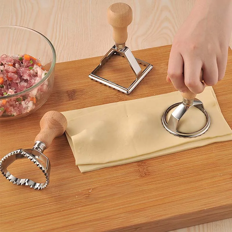 Stainless Steel Dumpling Maker Dumpling Tool Round Square Heart Shape Lazy DIY Jiaozi Maker Device Kitchen Accessories
