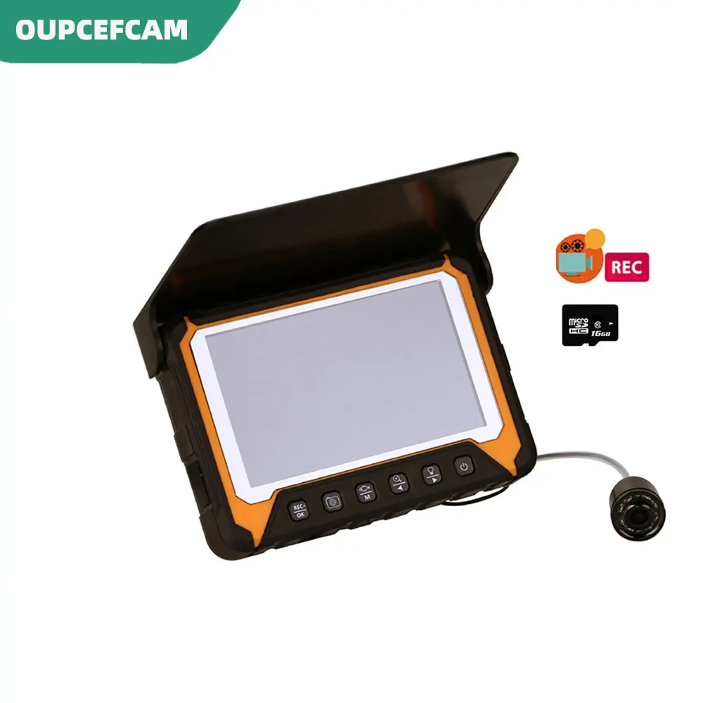 Caméra pêche sous-marine 7" IPS avec enregistrement DVR - 8 LED infrarouges et carte 8GB incluse