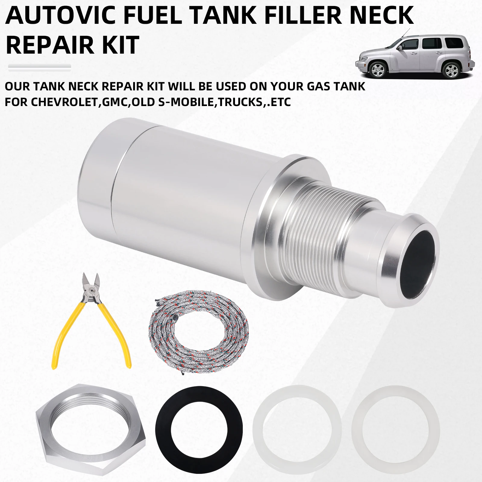 연료 탱크 필러 넥 수리 키트, 쉐보레 GMC GM SUV 가스 트럭용, 자동차 교체, 연료 탱크 필러 넥 수리 수리, 고장난 키트