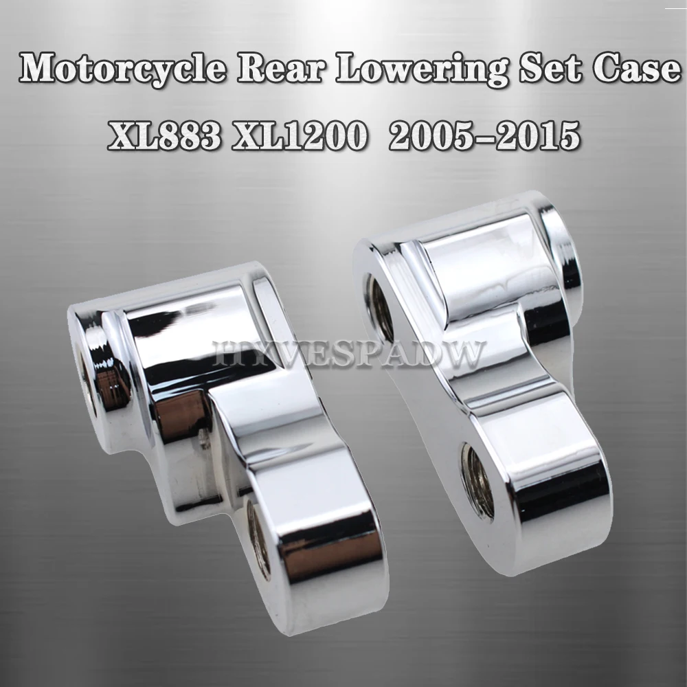 

Motorcycle 1" Rear Lowering Kit CNC Aluminum For Harley Sportster XL 883 1200 2005-2015 Black Chrome