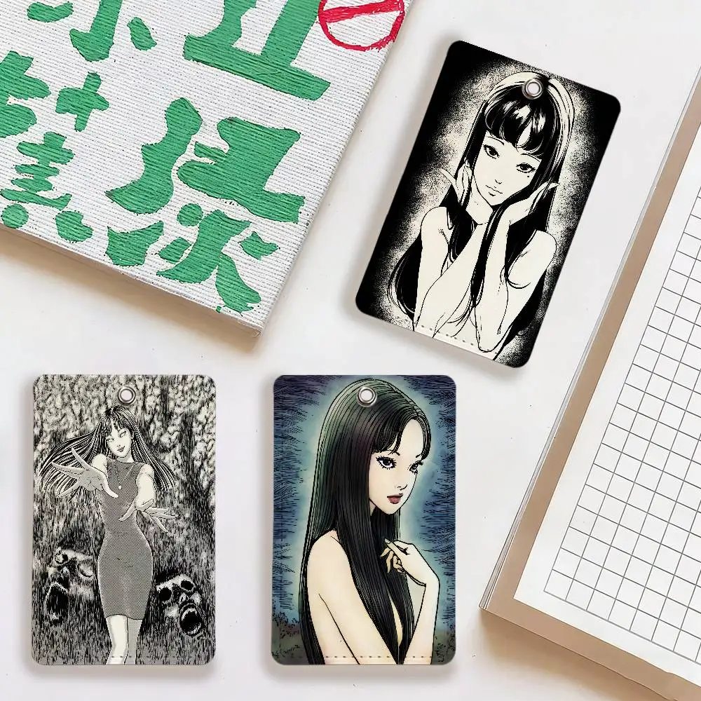 재미있는 T-Tomie Kawakami 카드 홀더은 은행 카드, 지하철, 버스 카드, 액세스 카드에 적합합니다. 키체인이 있는 보호 케이스