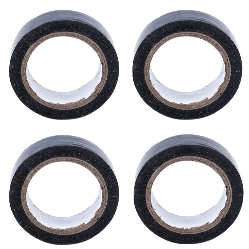 4 Pcs 19Mmx10m Duct Waterproof Tape, Black