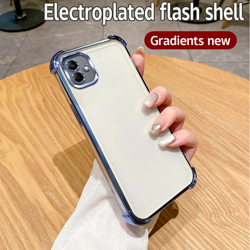 Clear Electroplate Shockproof Bumper Phone Case
