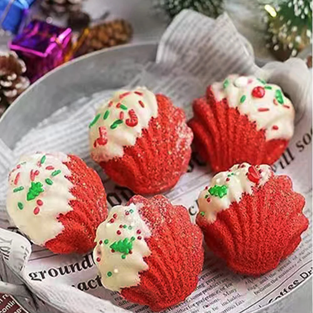 

15/24 Grids Chestnut Silicone Chocolate Mold Food Grade Shell Shape Cake Baking Mold Molecular Non-stick Fondant Candy Bar Mould