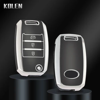 TPU Car Flip Key Case Cover Shell Fob per KIA RIO 3 K2 Ceed Cerato K3 K5 Sorento Sportage Soul K4 Picanto Optima Forte Stinger