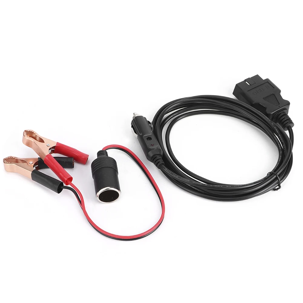배터리 케이블 메모리 세이버 OBD2 비상 전원 공급 케이블 ECU 메모리 세이버 자동차 연장 소켓 전원 배터리 클립