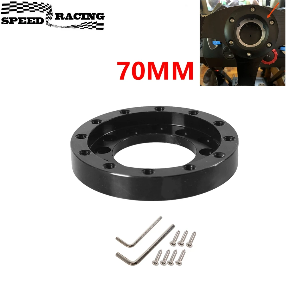 RASTP-Alumínio Racing Car Game Adapter Plate, Racing Volante Adaptador,  Logitech G27, G25, QR036, Novo, 70mm, PCD, 24 Buraco