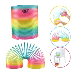 Cercle de bobine de printemps arc en ciel, jouets en plastique pliants magiques, cadeaux éducatifs amusants pour enfants 