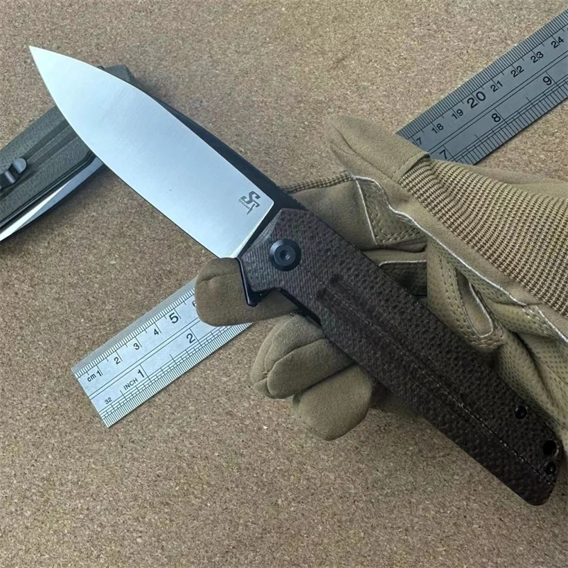 Newest Sitivien ST152 Real K110 Blade Folding Knife Micarta Handle Flipper Outdoor EDC Pocket Camping Hunting Military Knife 3