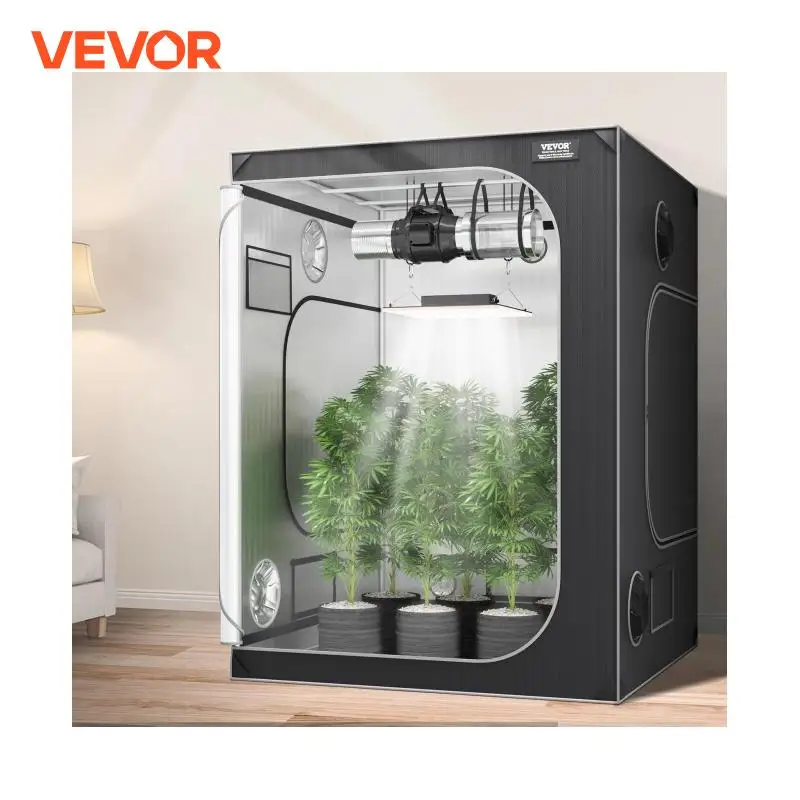 VEVOR 5x5 Grow Tent High Reflective 2000D Mylar Hydroponic Growing Tent