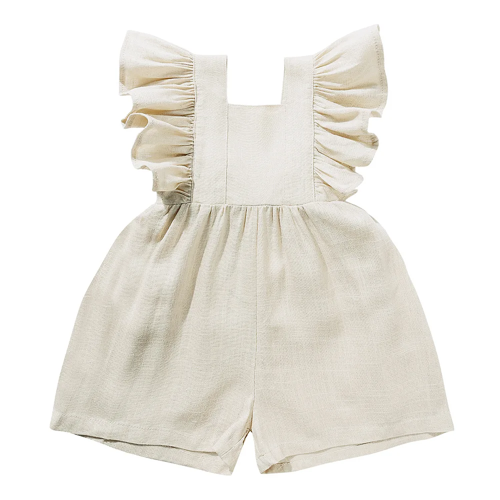 Breathable Linen Baby Rompers Jumpsuits for Summer