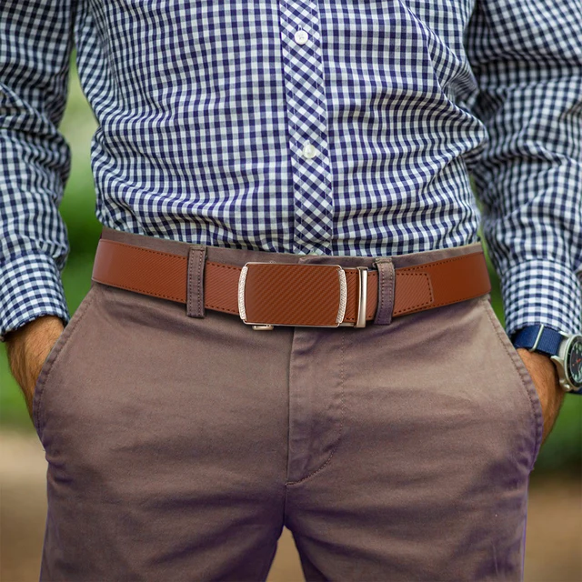 Cinto de Couro Automático de 115 cm