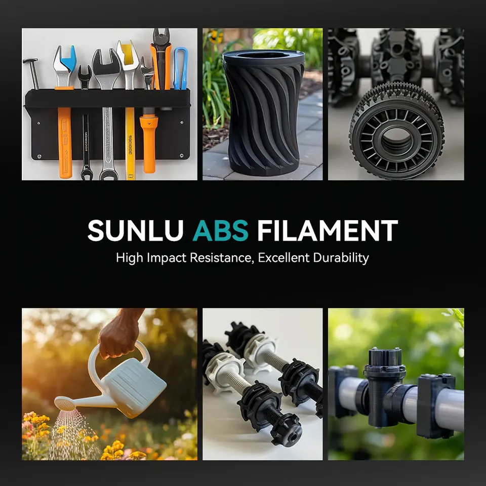 SUNLU 1.75MM ABS 3D Printer Filament 1KG Higher Heat Resistance Strong Durable for Most FDM 3D Printers image 3