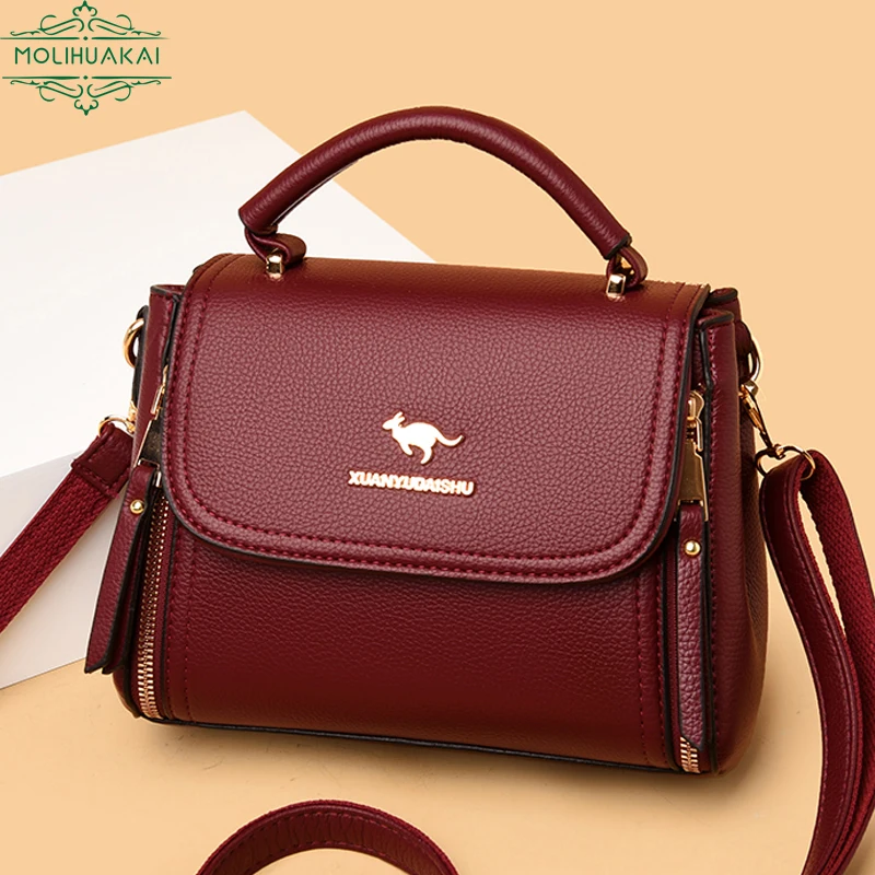 Designer Luxury Womens Handbags 2022 Solid Color Casual Small Square Bag  Bolsa Feminina High Quality Leather Simple Shoulder Bag