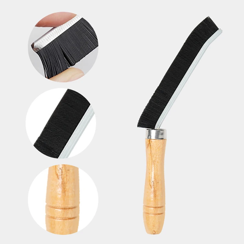 

Многофункциональная щетка с деревянной ручкой, прочная щетка для чистки ванной, пола, двери, окна, щетка для удаления пыли, нейлоновая щетка