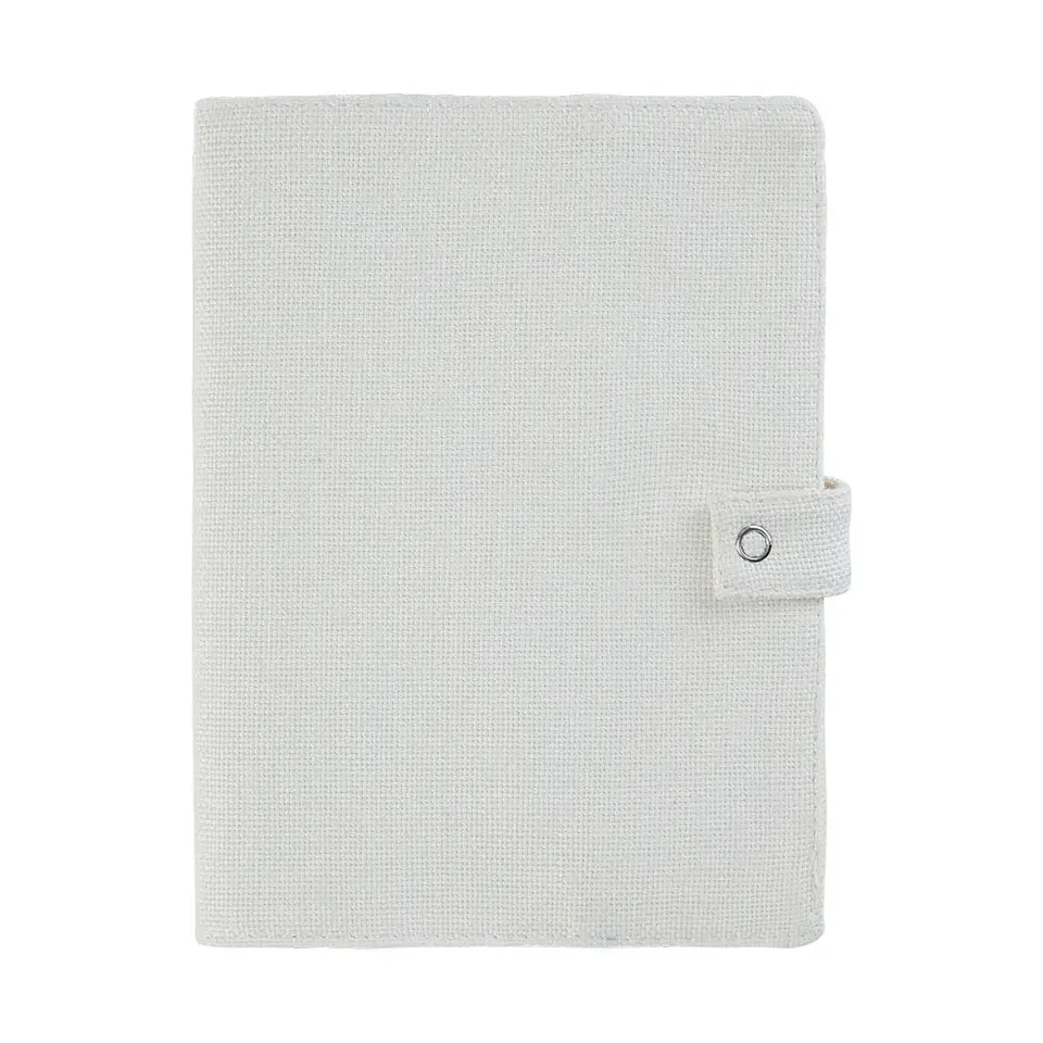 Hardcover Notebook Linen Cotton Hard Cover For Journals A5 Sublimation Blank White Notebook Cover Creative Gift For DIY Photo Printing