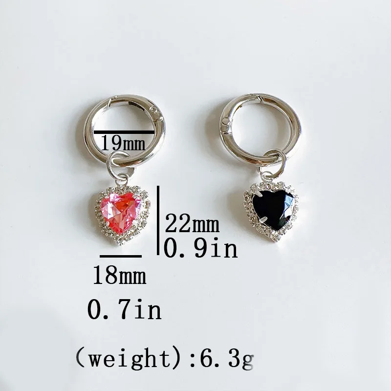 2pcs 럭셔리 라인스톤 하트 신발 버클 이동식 금속 펜던트 부츠 힐 장식 여성 파티 쥬얼리 신발 액세서리