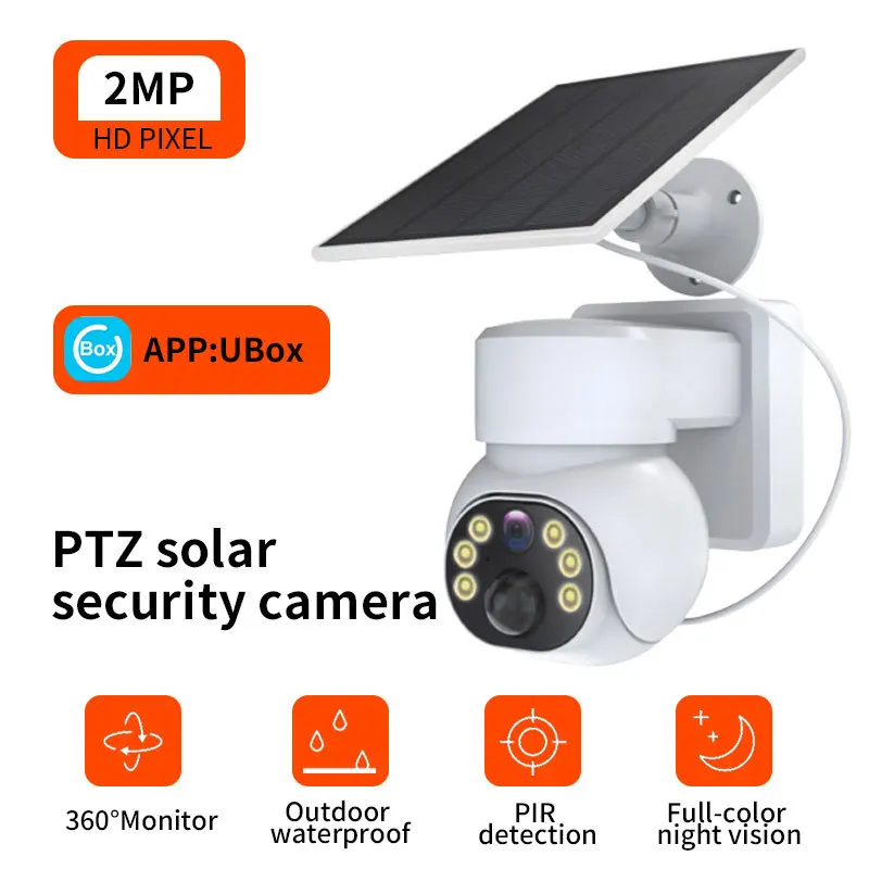 

PIR Solar Camera Wifi Outdoor Wireless 2MP 1080P IP Camara Solar Panel CCTV Security Protection Built in Battery