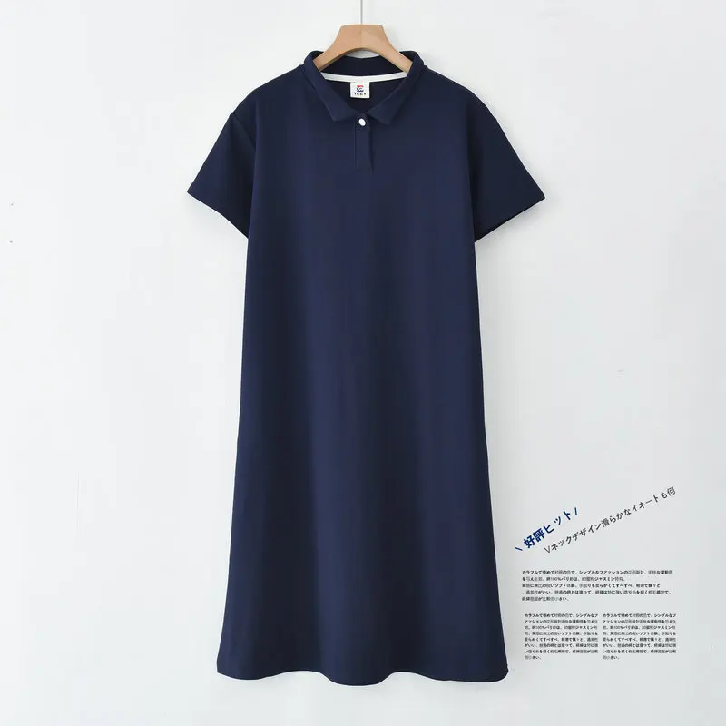 Spring Summer Casual Lapel Shirt Cotton Comfortable Nightgowns Female High Quality Night Dress For Women Outside Wear Nightshirt