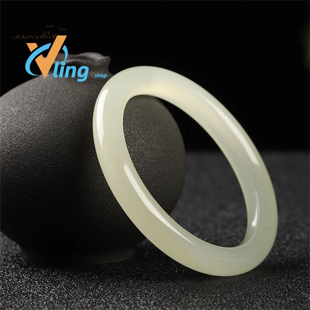 Afghanistan Blue And White Jade Round Bracelet Women's Jade Bracelet Manufacturer Jade Bracelet Bracelet Wholesale