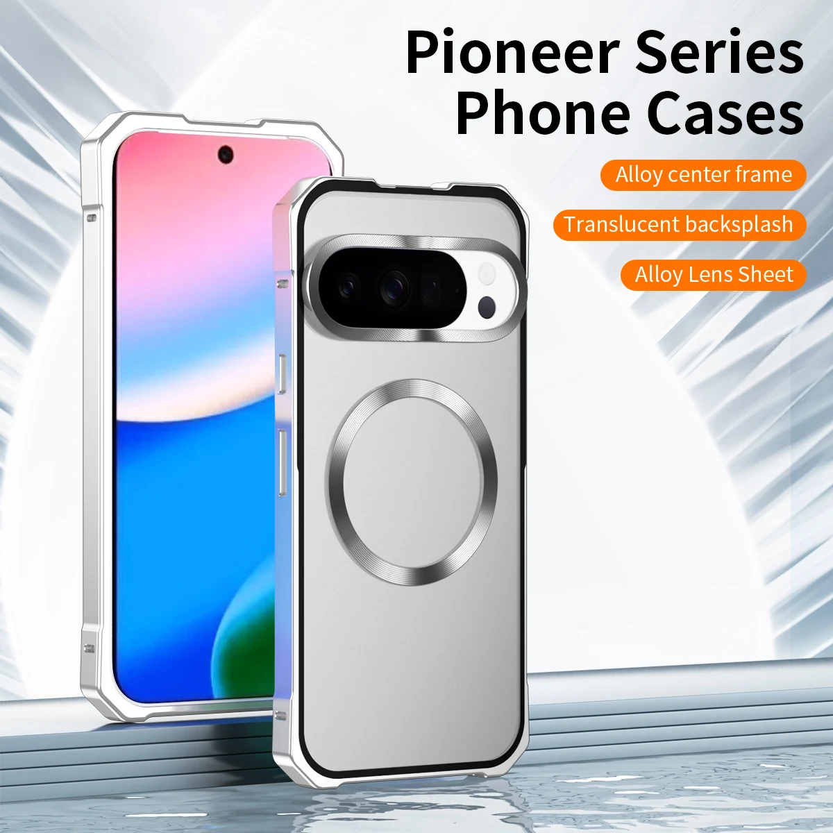 Premium Metal Aluminum Magnetic Frame Phone Case with Lens Protection and Shockproof Shell Cover – Magsafe Compatible