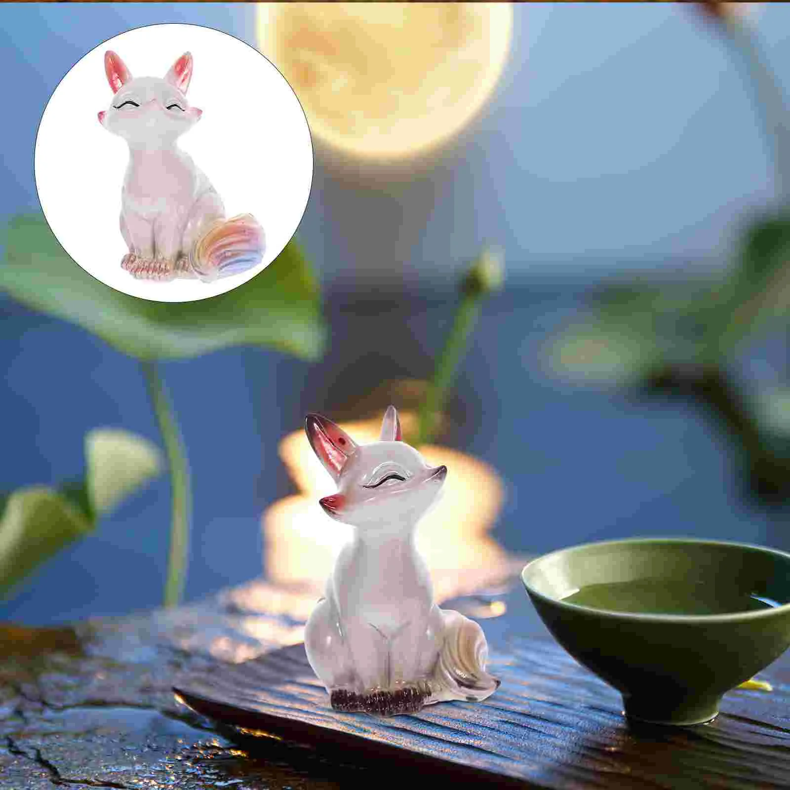 

Color Changing Resin Tea Pet Adorable Cartoon Animal Tea Pet Tea Table Resin Fox Decoration