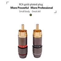 YYTCG-RCA audio connector, Gold plated connector, Lotus head video stand, 6mm cable, RCA male plug adapter 1/2/4 pieces - Image 2