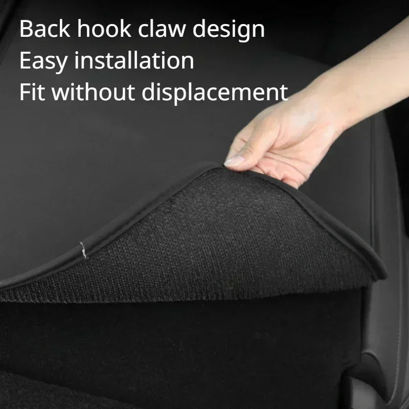 For Tesla Model 3/Y/3+ Highland Rear Seat Back Anti Kick Pad Leather Trunk Protection Seat Back Cushion Accessories Car Seat Protector
