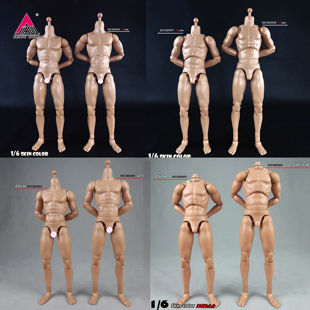 

27cm/25cm BD001/BD002/BD003/BD004/BD009/BD010 1/6 Male Standard Muscle Body Narrow Shoulders 2.0 Male Model 12'' Figure body