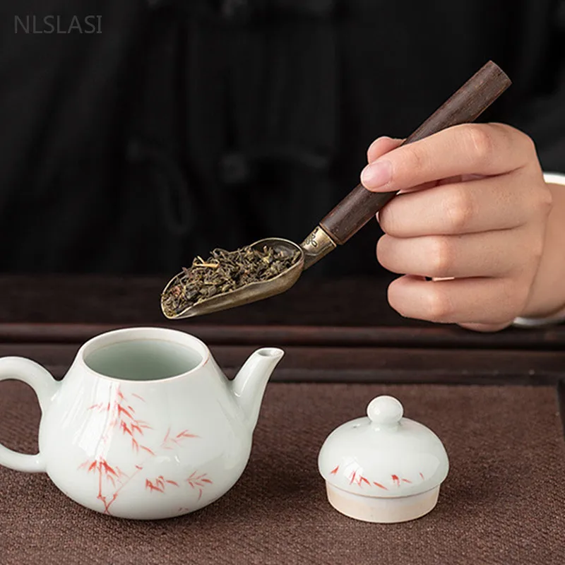 Ebony Tea Ceremony Six Gentlemen Set Chinese High-end Teaware Set Accessories Traditional Tea Making Tools Knife