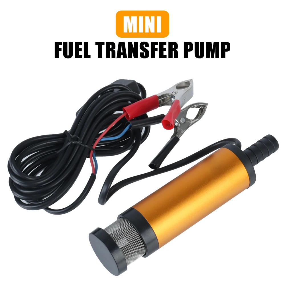 รูปสินค้า ปั๊มถ่ายโอนไฟฟ้า 12V 12 ลิตรต่อนาที สำหรับน้ำมันดีเซล น้ำ เชื้อเพลิง เปลี่ยนถ่ายน้ำมัน รถบรรทุก เรือ รถยนต์ ปั๊มอเนกประสงค์