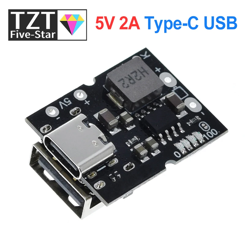 Typ-C USB 5V 2A Boost Converter Step-Up Power Modul Lithium-Batterie Lade Schutz Bord LED display USB Für DIY Ladegerät