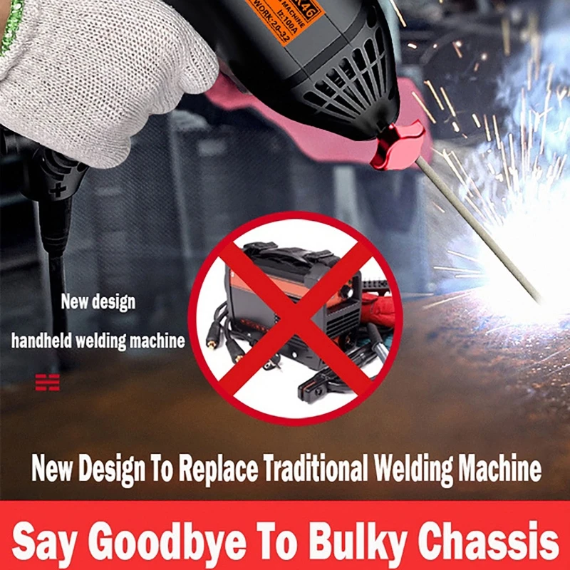 3900W Handheld Portable Arc Welder 2-14mm Thickness Home Electric Welder Fully Automatic Digital Intelligent 110/220V