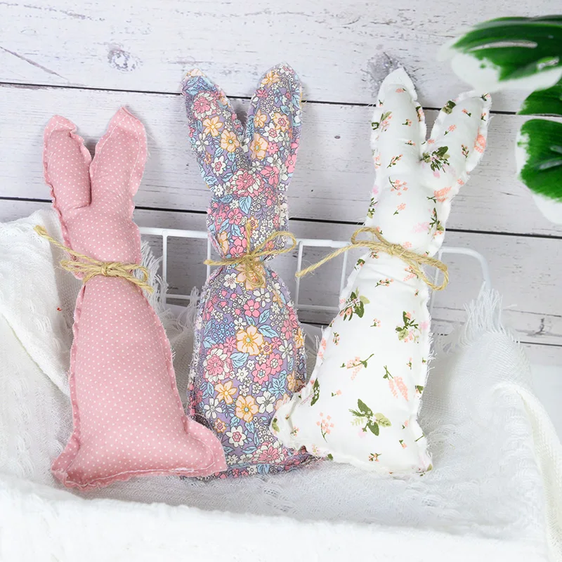 Easter Decoration Cloth Bunny Ornaments Easter Rabbit Holiday Party Kids Toys Gifts Decoration Spring Home DIY Craft Supplies
