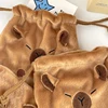 New Capybara Plush Porpoise Drawstring Bundle Pocket Portable Plush Bag Large Capacity Handbag Casual Lightweight Travel Pouch 4