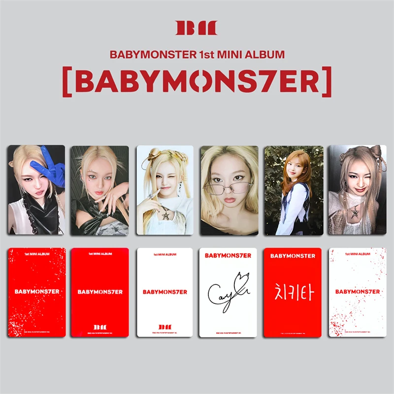 6pcs/set KPOP BABYMONSTER Album Personalized Photo LOMO Card