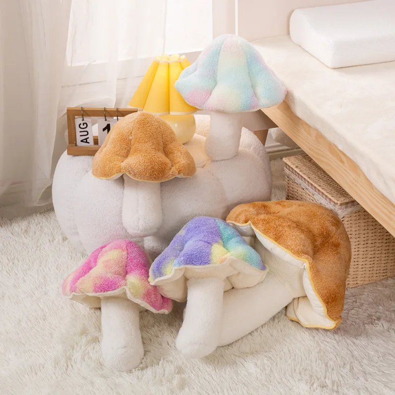 

Children's Cute Magic Color Plush Toy Small Mushroom Pillow Baby Home Decoration Pillow Lamb Velvet Doll Photography Props